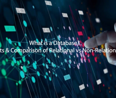 Illustration explaining what is a database with comparison between relational and non-relational models