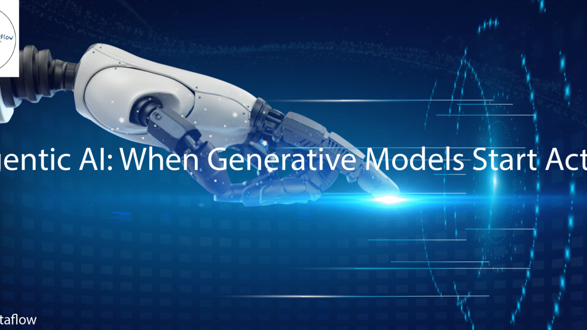 Agentic AI concept showing the transition from generative models to autonomous goal-driven systems